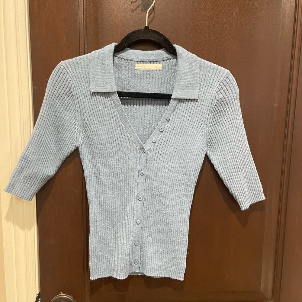 Baby blue cardigan